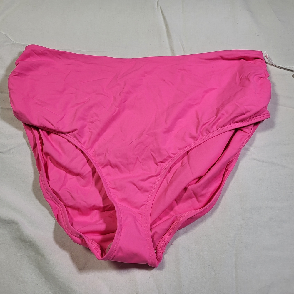Anne Cole Bright Pink Swimsuit Convertible Bottoms Nwt Size XL